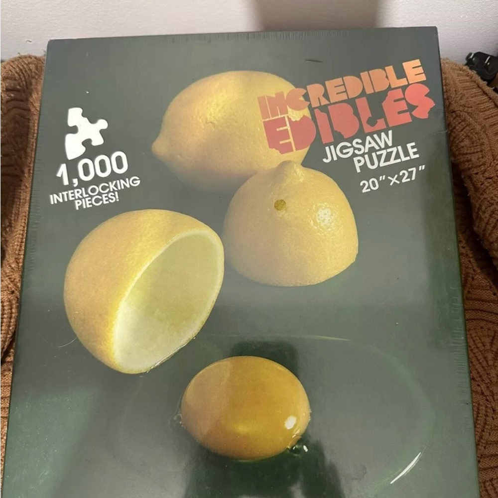 Vintage ‘86 Incredible Edibles 1000 piece Jigsaw Puzzle Lemon Avalon hill SEALED
